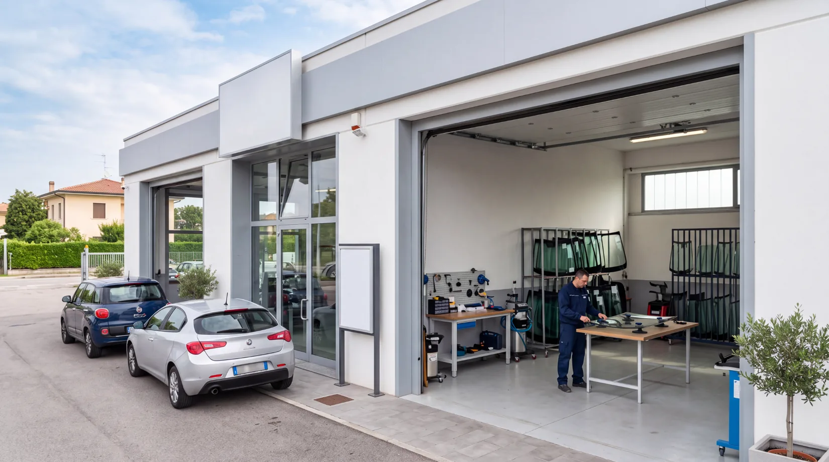 Centro specializzato GhepaCar con auto in officina